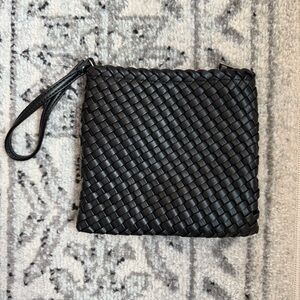 Rachel Zoe Black Woven Clutch/Wristlet